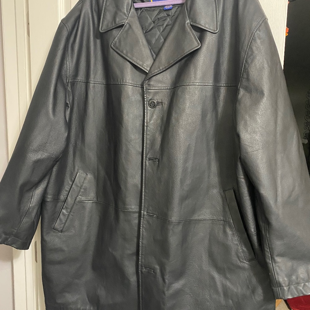 Mens 3XLT  Leather Coat